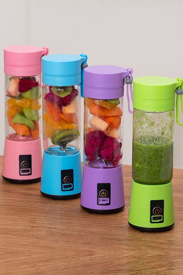 Portable Rechargeable Mini Juicer Blender – 6-Blade 380ml Smoothie Maker | USB Electric Fruit Juicer for Home, Office & Travel
