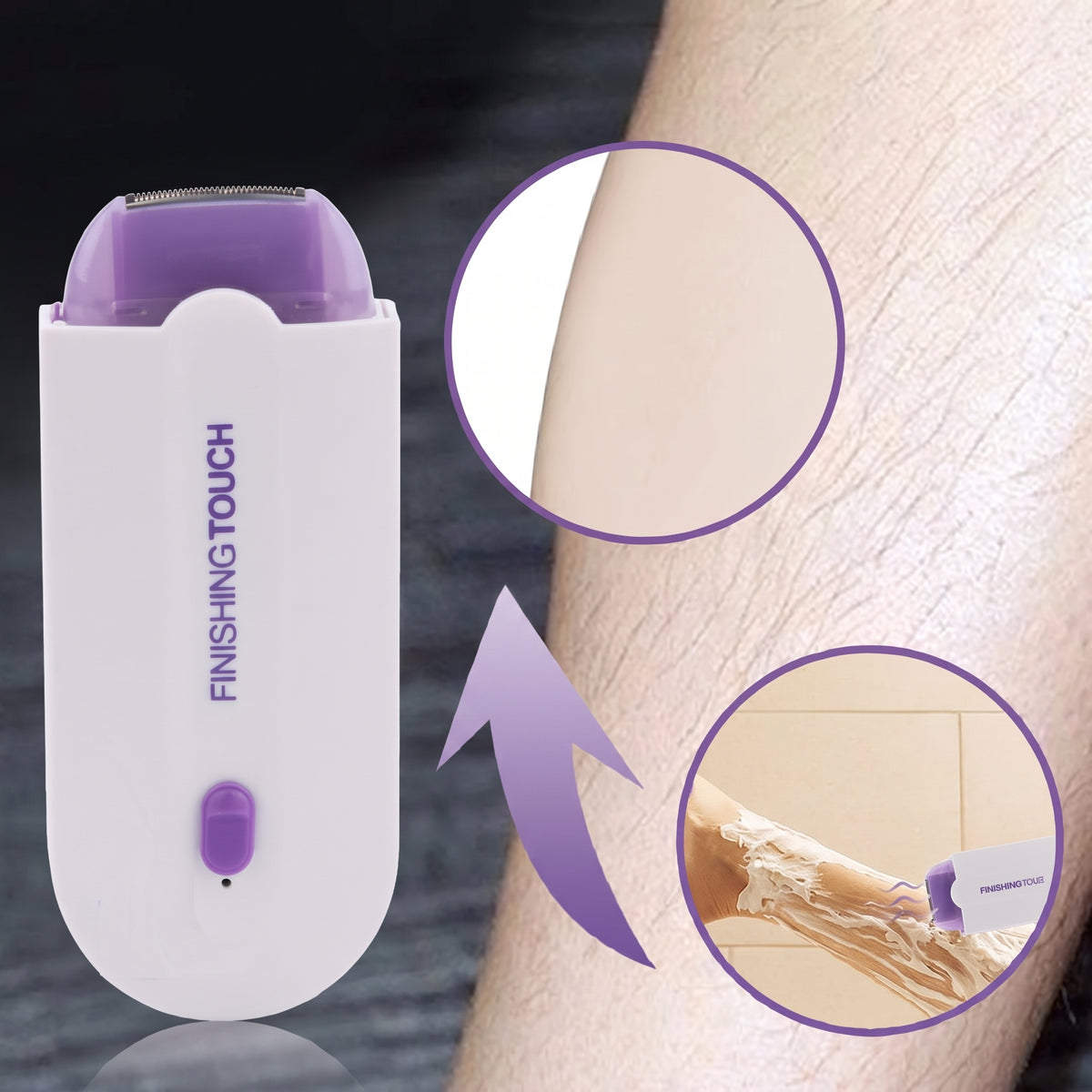 Finishing Touch Hair Remover for Women – Rechargeable Electric Facial & Body Shaver, Gentle Hair Removal for Face, Legs, Arms & Underarms