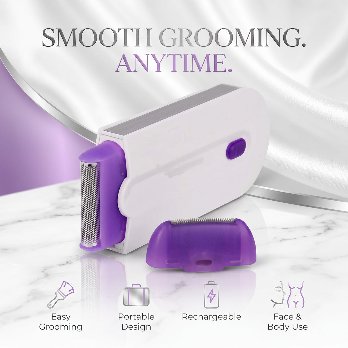 Finishing Touch Hair Remover for Women – Rechargeable Electric Facial & Body Shaver, Gentle Hair Removal for Face, Legs, Arms & Underarms