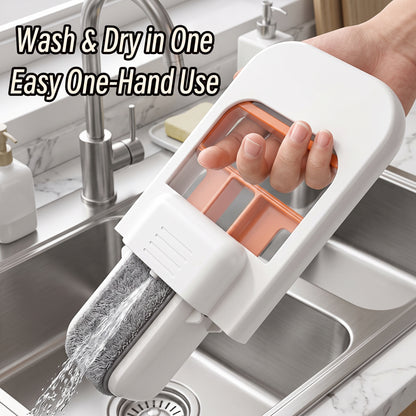 Foldable Mini Mop | Portable Wet & Dry Cleaning Mop | Self-Squeezing Compact Mop