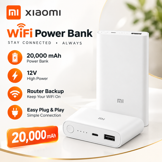 Router Power Bank 12V 20000mAh– Premium Mini UPS for WiFi Routers & Modems