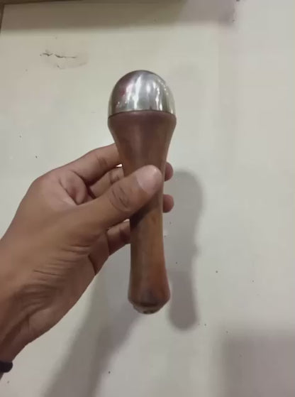 Kansa Wand Face & Foot Massager – Premium Ayurvedic Bronze Massage Tool with Wooden Handle
